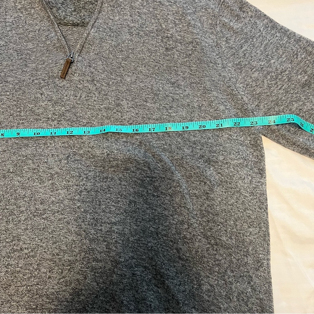 Nordstrom men’s grey quarter zip sweater, Size Large - Picture 4 of 6